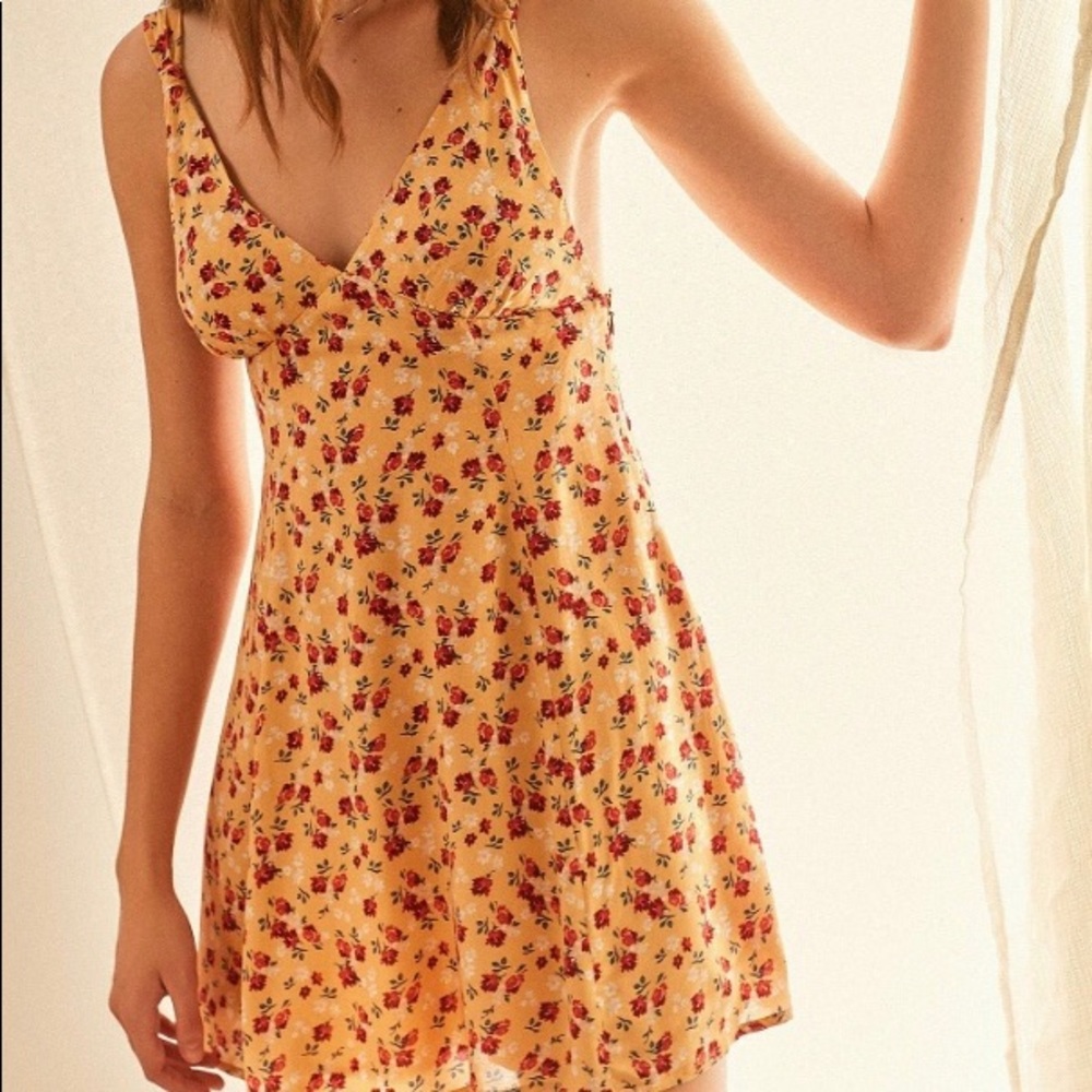 Urban outfitters yellow floral dress